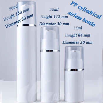kapasite 30 ml 30 adet/grup beyaz havasız vakum pompası losyon şişesi Kozmetik Konteyner için kullanılan