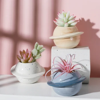 Succulents Pot Gezegen Tencere Ev Dekor Dayanıklı Yaratıcı Mini Moda Ve Güzel Mükemmel Hediye Seramik Bitki Saksı