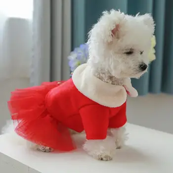 2023 Pet Sıcak Elbise Çin Yeni Yılı Ulusal Tarzı Pet Giyinmek Giysi Kostüm Aksesuarları Köpekler Kediler İçin