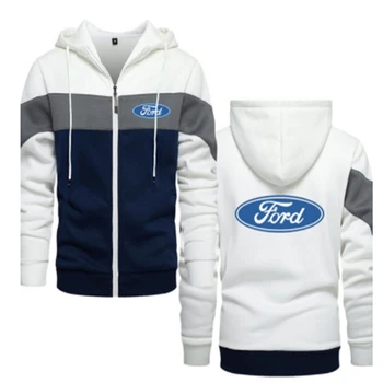 Yeni erkek giyim Ford Kazak Rahat Erkek Ceket Polar Sıcak Kapşonlu Kaliteli Spor Harajuku Dış Giyim B