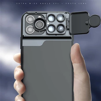 En CPL Balıkgözü Makro Telefoto Uzun odak lensi Telefon Harici Lens Telefon Lens Çantası Kiti iPhone 12 Serisi